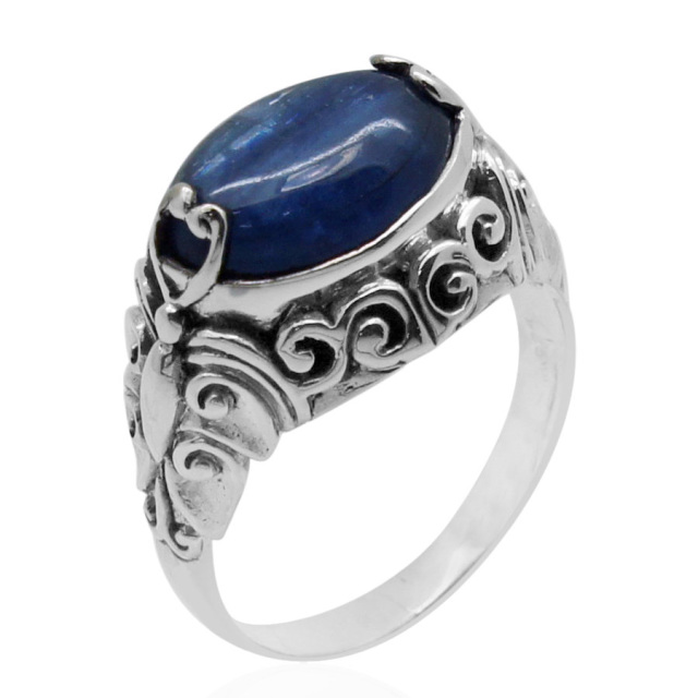Bali Natural Himalayan Kyanite, Handcrafted .925 Sterling Silver Ring ...