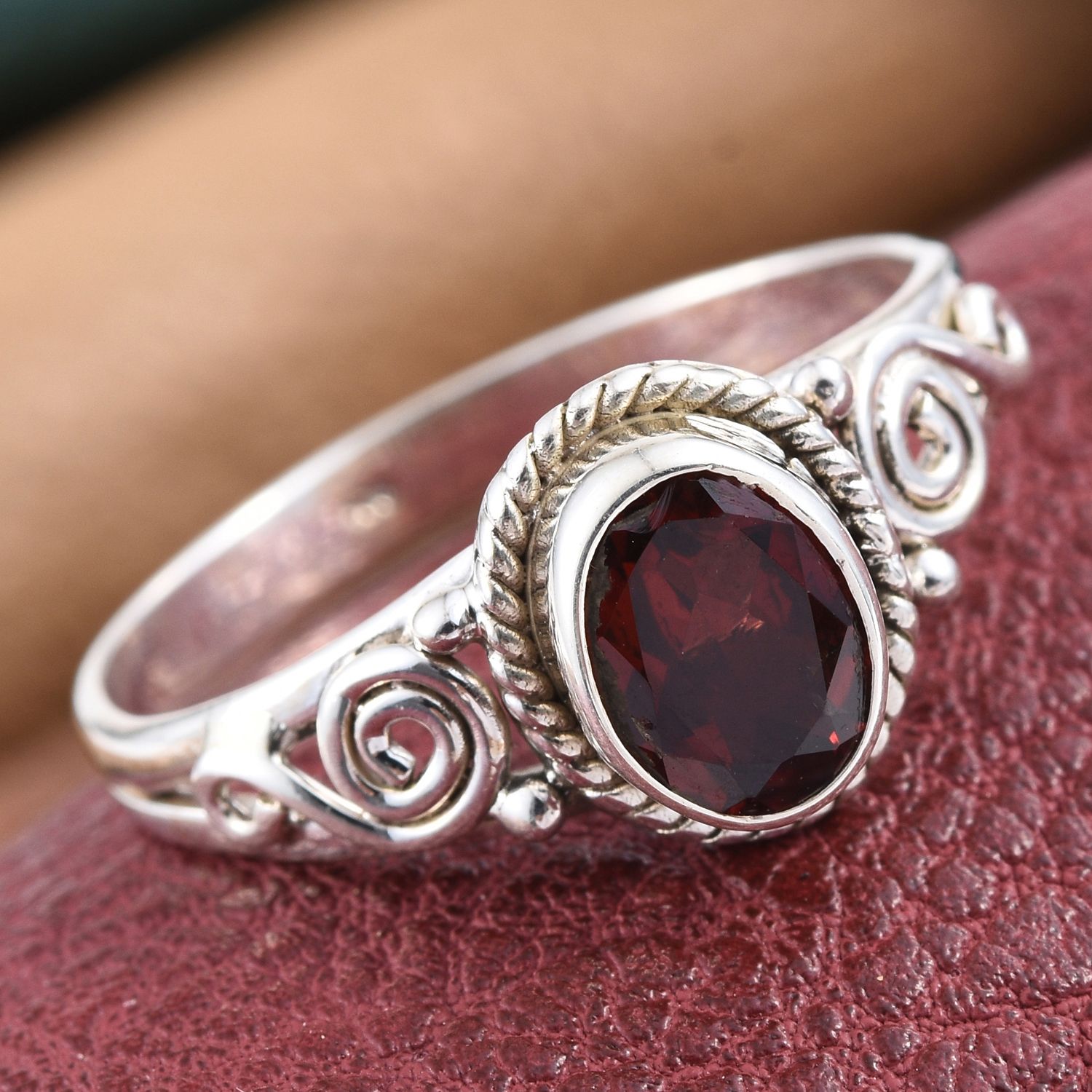 Artisan Crafted Natural Mozambique Garnet .925 Sterling Silver ...