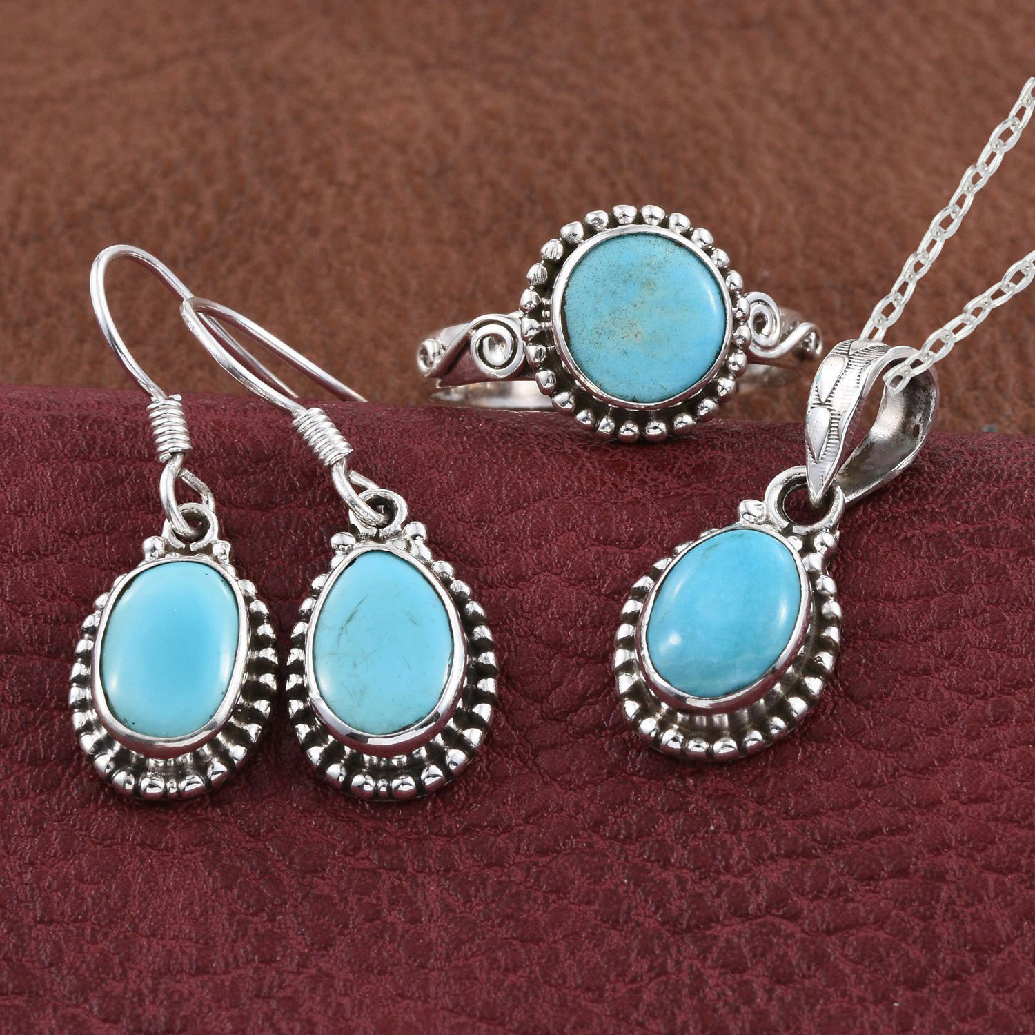 Natural Arizona Sleeping Beauty Turquoise Handcrafted .925 Sterling ...